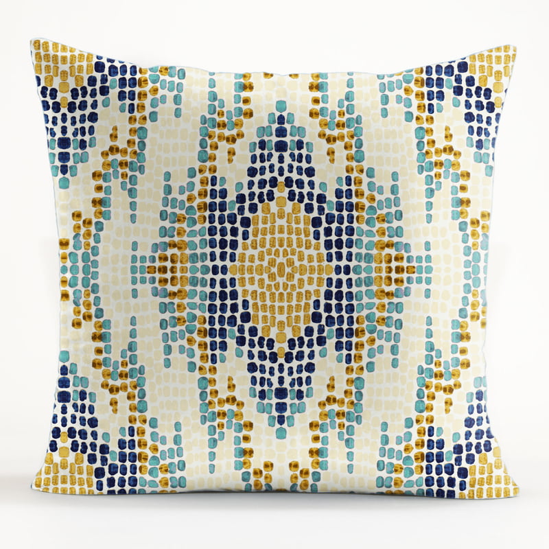 Alma BLUE MATTY DIGITAL PRINTED CUSHION COVER (Pack of 2)