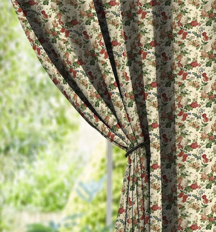 KASHMIRI OLIVE PRINTED BLACKOUT CURTAIN