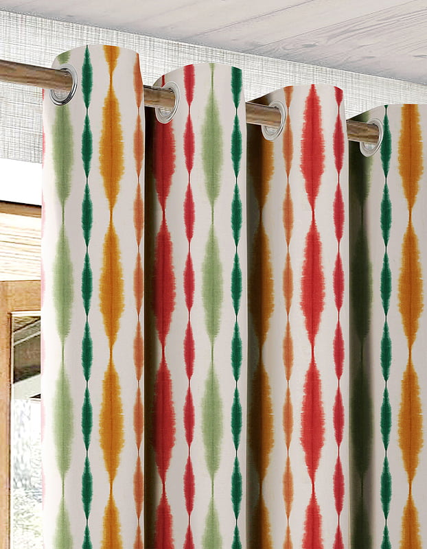 SILO RED CURTAIN BLACKOUT PRINTED