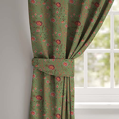 KASHMIRI SAND GREEN PRINTED BLACKOUT CURTAIN
