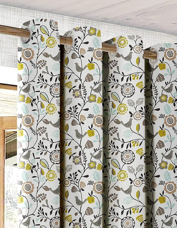 DAWN LIME CURTAIN BLACKOUT PRINTED