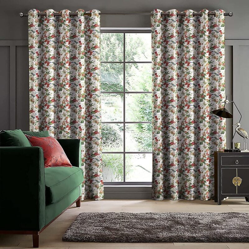 KASHMIRI OLIVE PRINTED BLACKOUT CURTAIN