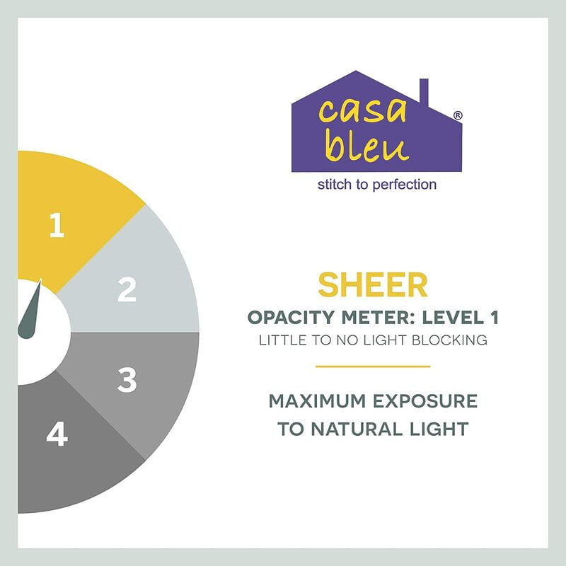 FALAKNUMA LINEN PRINTED SHEER CURTAIN