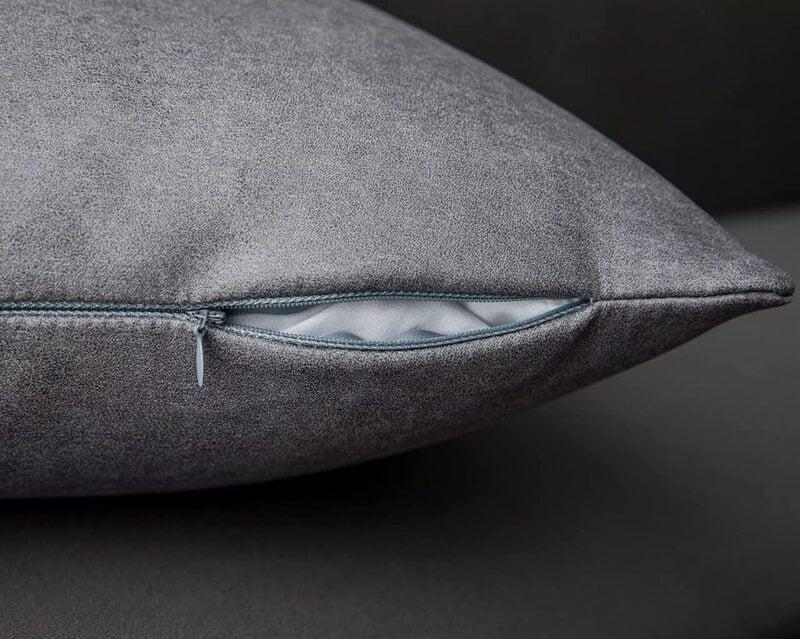 SUEDE GREY CUSHION COVER (Pack of 2)