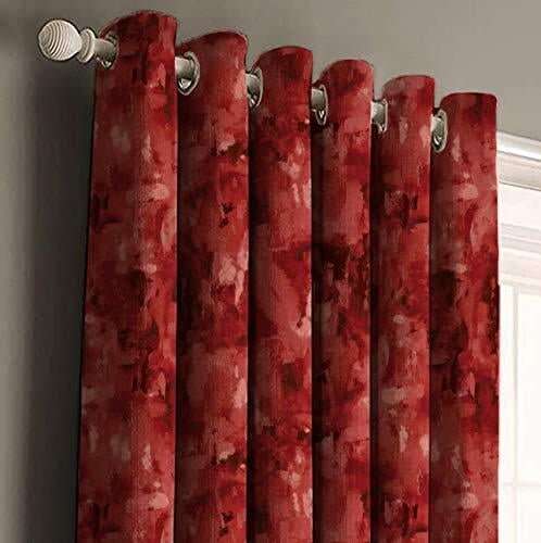 EDEN RED BLACKOUT PRINTED CURTAIN