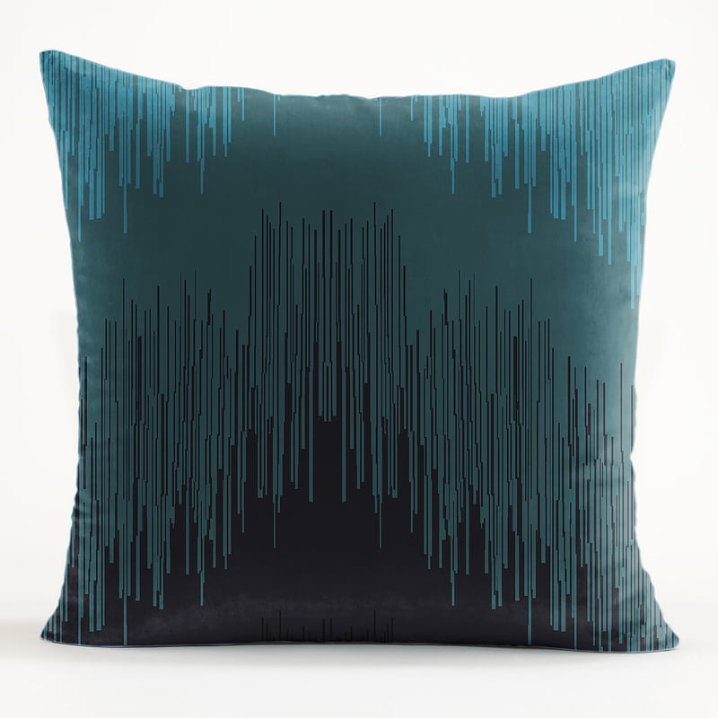 Kudo TEAL MATTY DIGITAL PRINTED CUSHION COVER (Pack of 2)