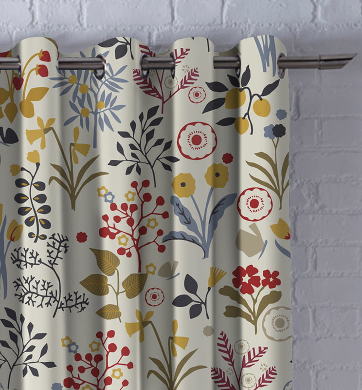 COCO BLUE CURTAIN BLACKOUT PRINTED