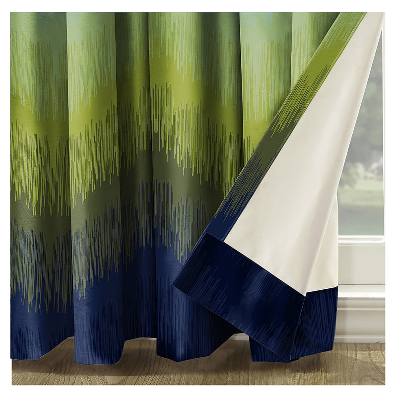 KUDO GREEN PRINTED BLACKOUT CURTAIN