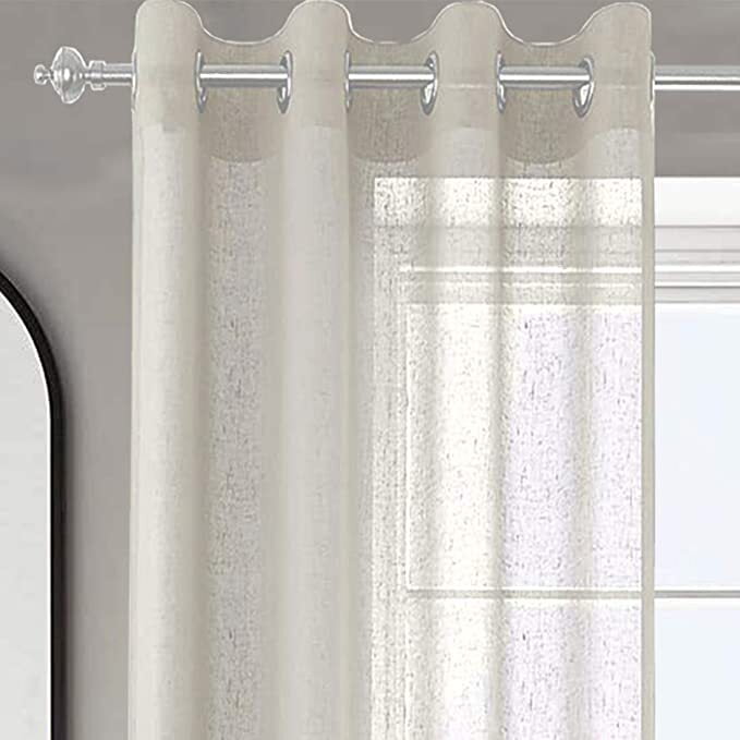 KUDO SHEER PRINTED PURPLE CURTAIN