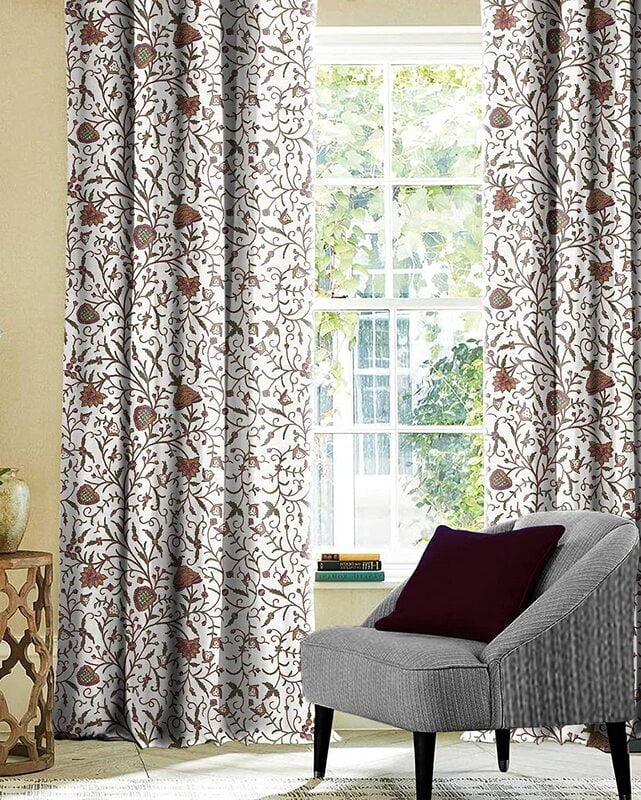 KASHMIRI PURPLE PRINTED BLACKOUT CURTAIN
