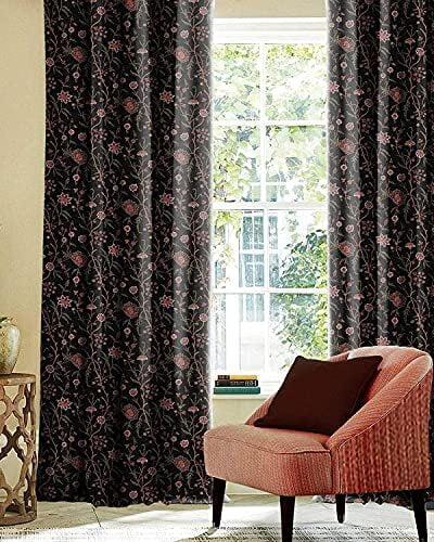 KASHMIRI BLACK PRINTED BLACKOUT CURTAIN