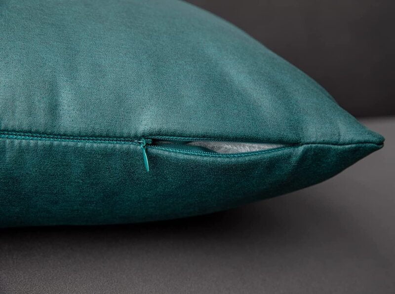 SUEDE TEAL CUSHION COVER (Pack of 2)