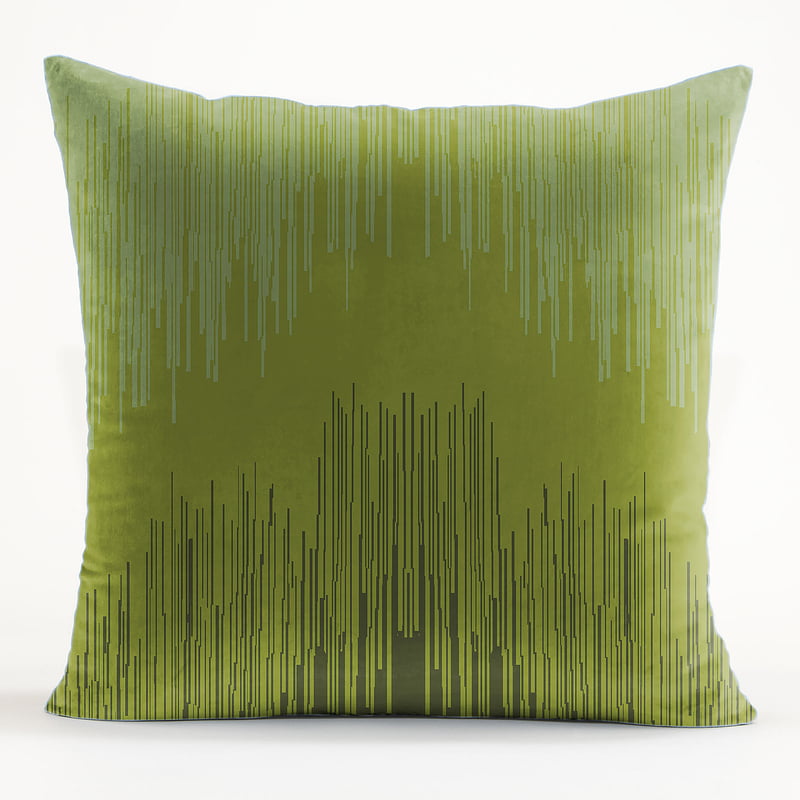 Kudo GREEN MATTY DIGITAL PRINTED CUSHION COVER (Pack of 2)