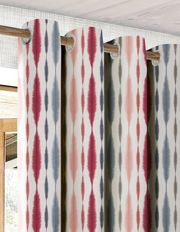 SILO PINK CURTAIN BLACKOUT PRINTED
