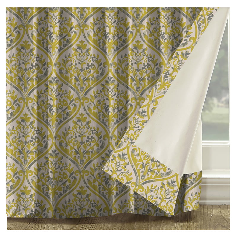 GENE LIME PRINTED BLACKOUT CURTAIN