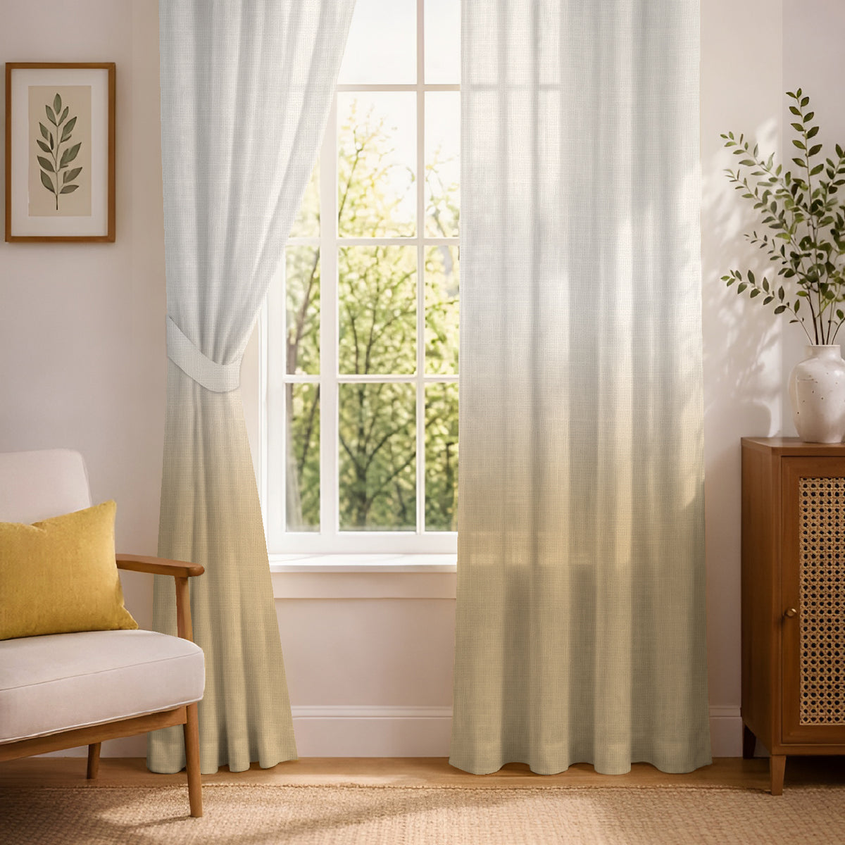 PEARL MUSTRAD DIGITAL PRINTED SHEER CURTAIN