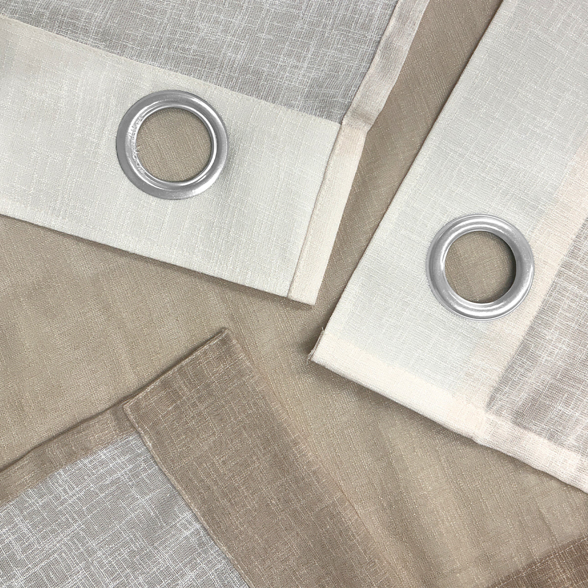 PEARL BEIGE DIGITAL PRINTED SHEER CURTAIN