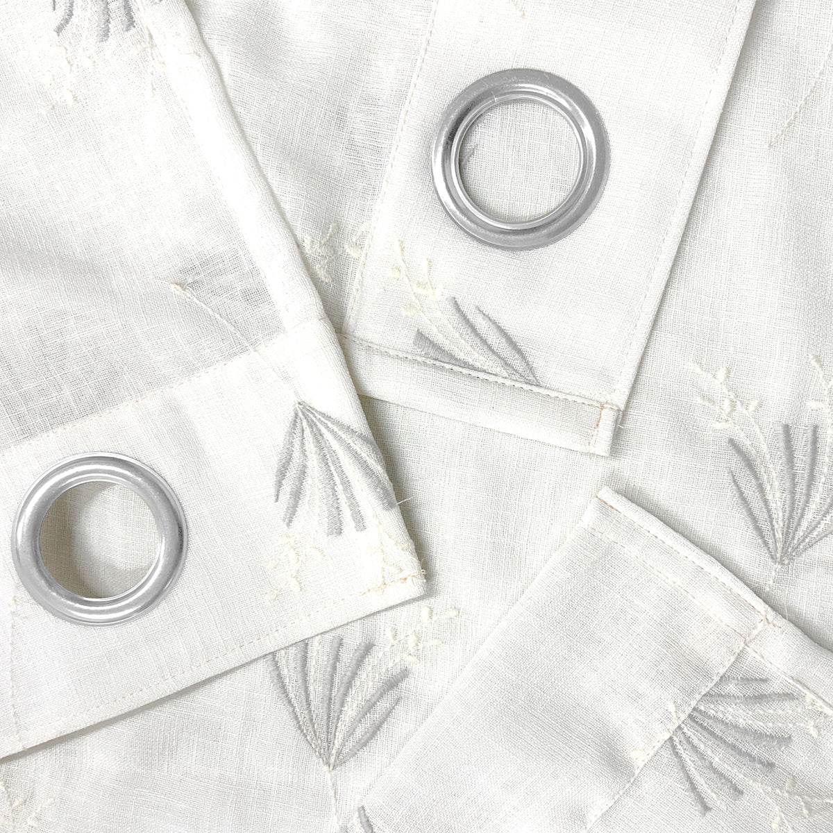 DAISY IVORY ROOM DARKENING EMBROIDERED SHEER CURTAIN
