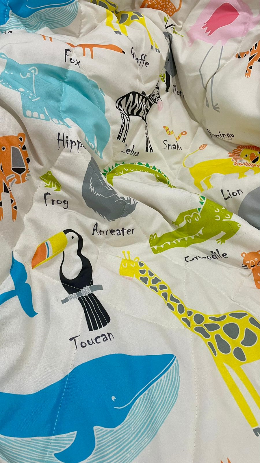 Magical Animals Baby Super Soft Microfiber Reversible All Season Use Blanket (42" X 30")(0-2 Years)(Cream)