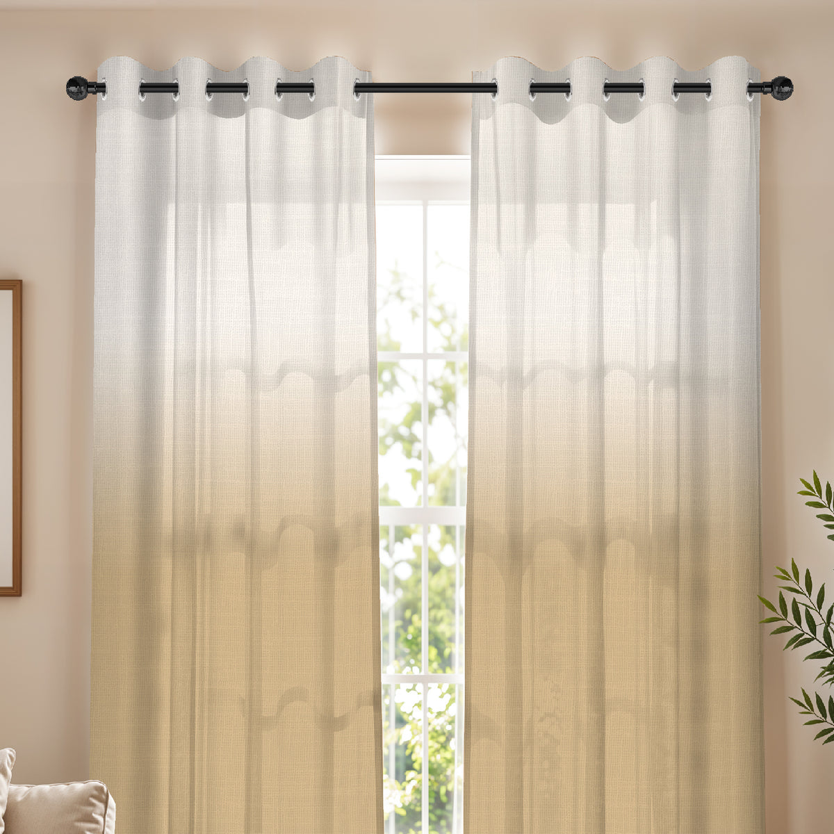 PEARL MUSTRAD DIGITAL PRINTED SHEER CURTAIN