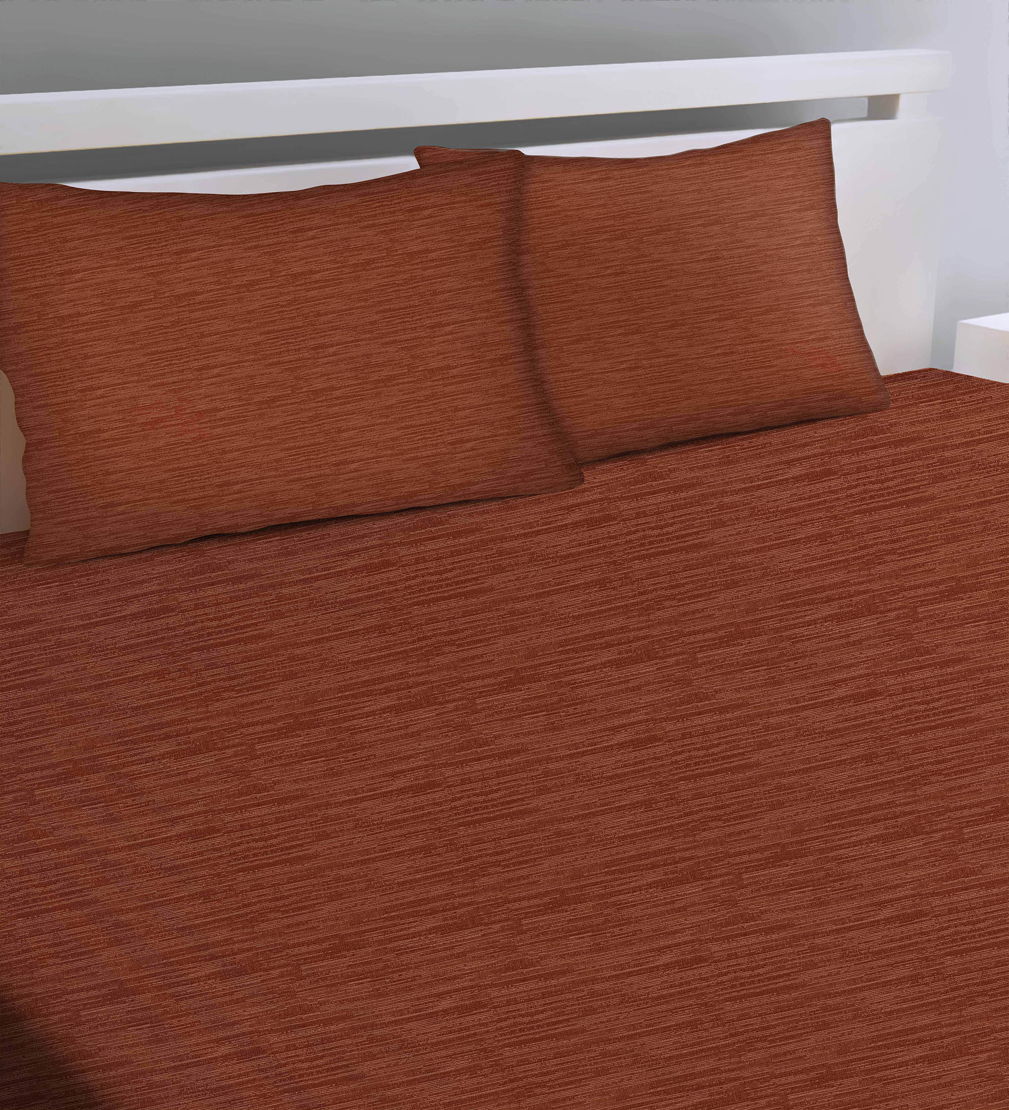 Petra Clay Bedcover for Double Bed with 2 PillowCovers King Size (104" X 90")
