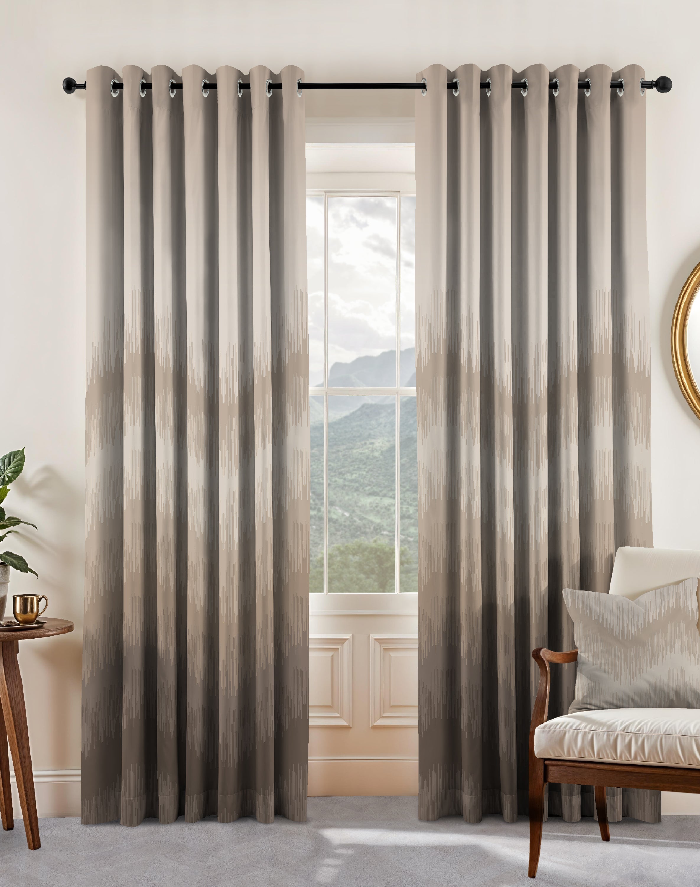 KIVO CHIKU DIGITAL PRINTED BLACKOUT CURTAINS