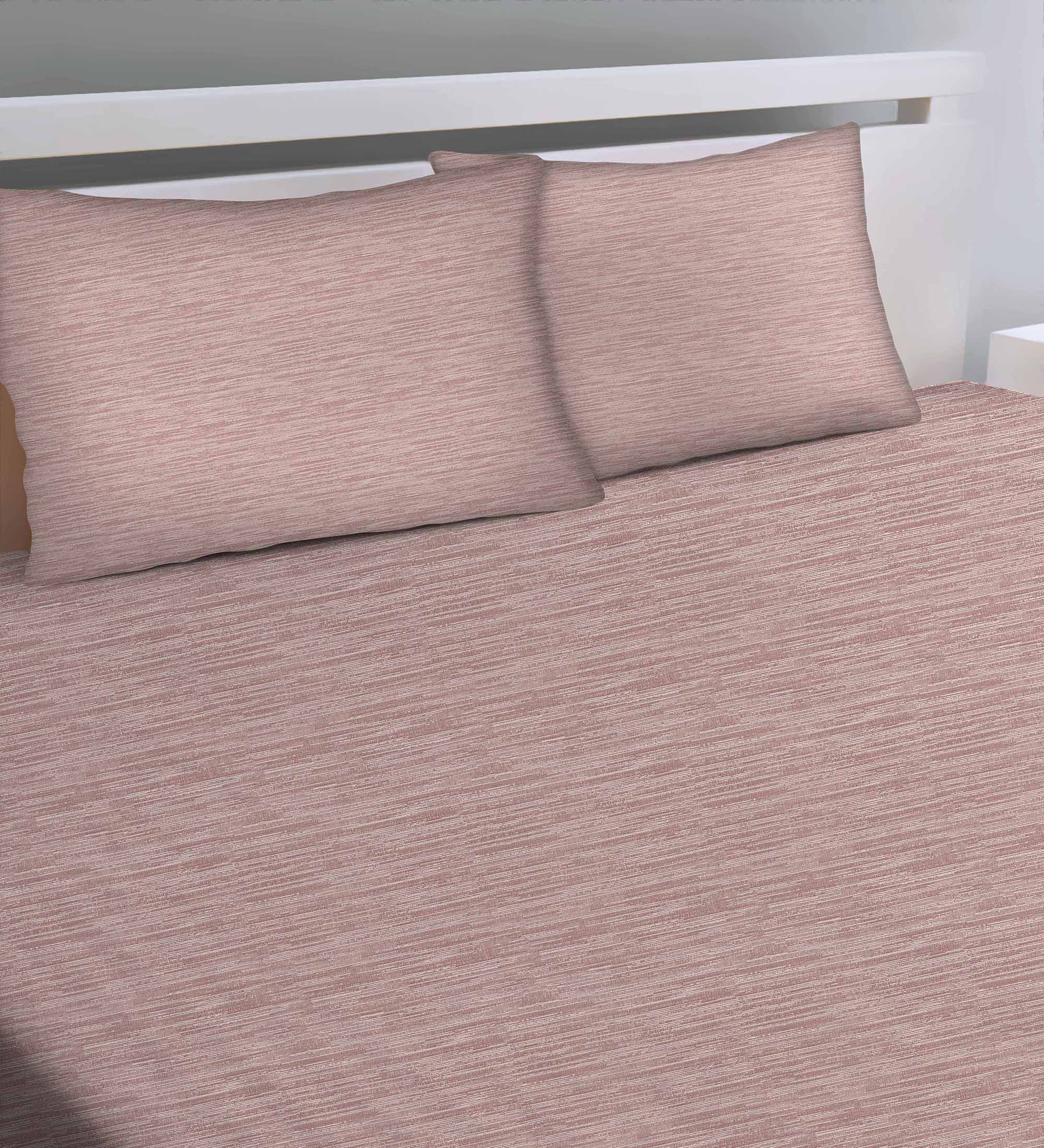 Petra Babypink Bedcover for Double Bed with 2 PillowCovers King Size (104" X 90")