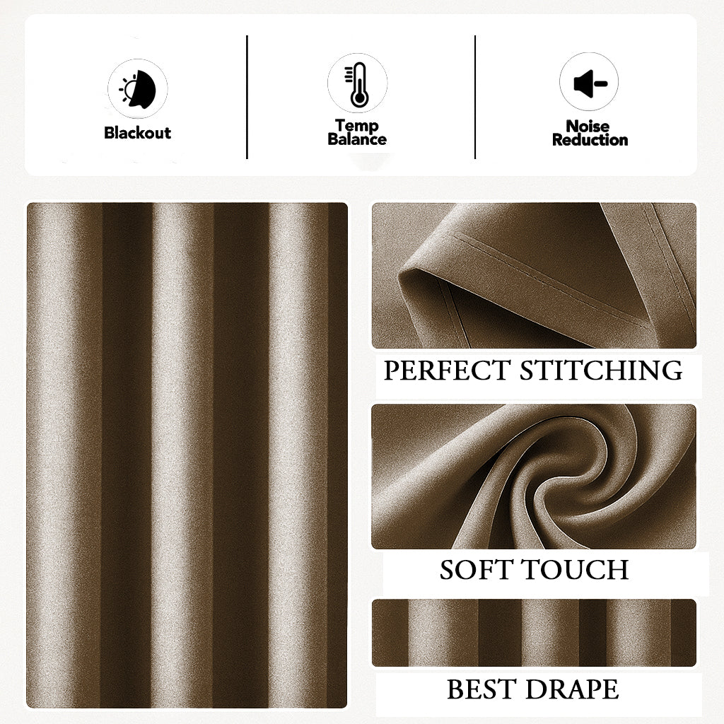 SUNBLOCK COFFEE BLACKOUT CURTAIN