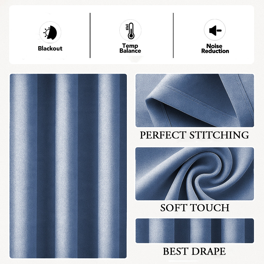 SUNBLOCK BLUE  BLACKOUT CURTAIN