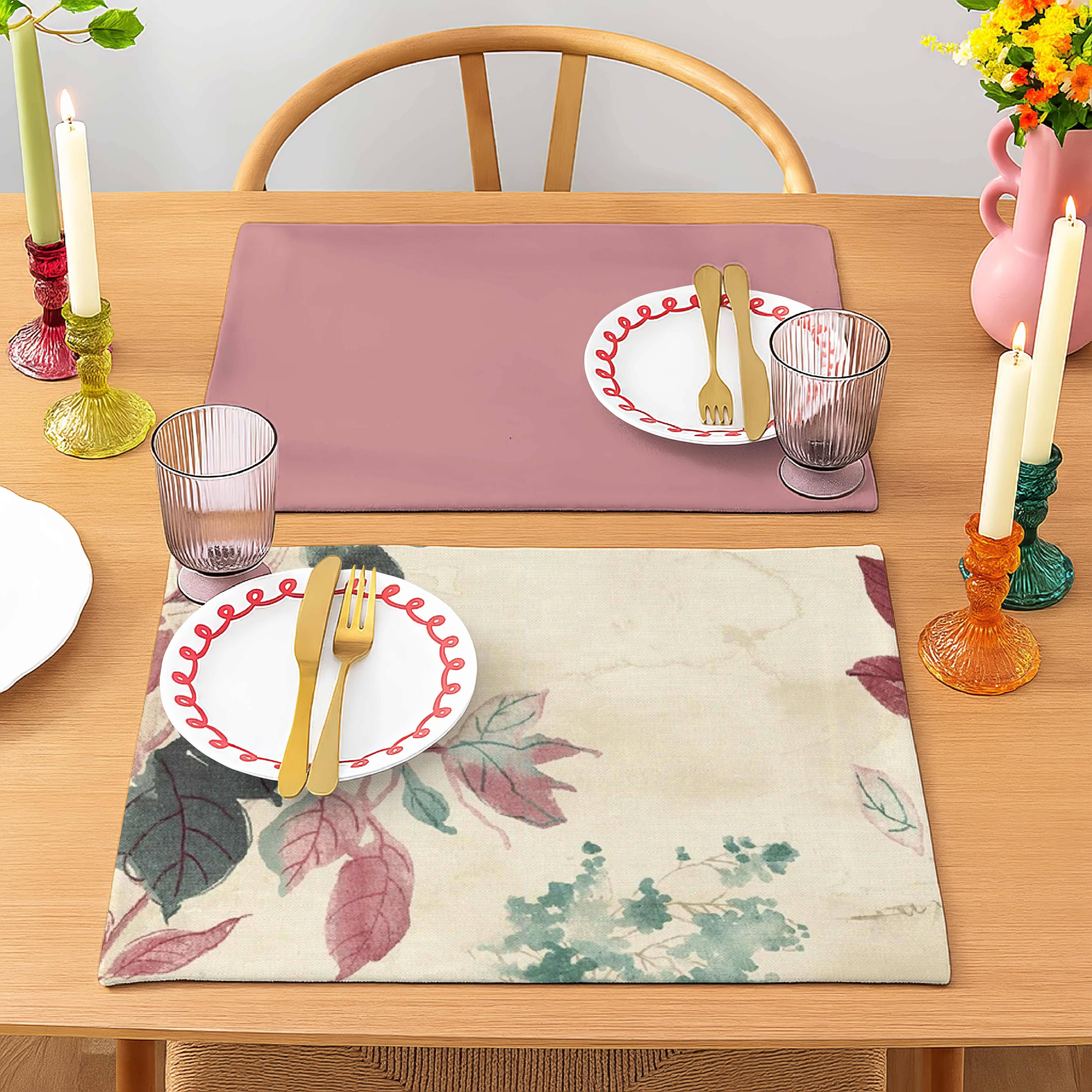 HAZEL PINK REVERSIBLE PLACEMATS