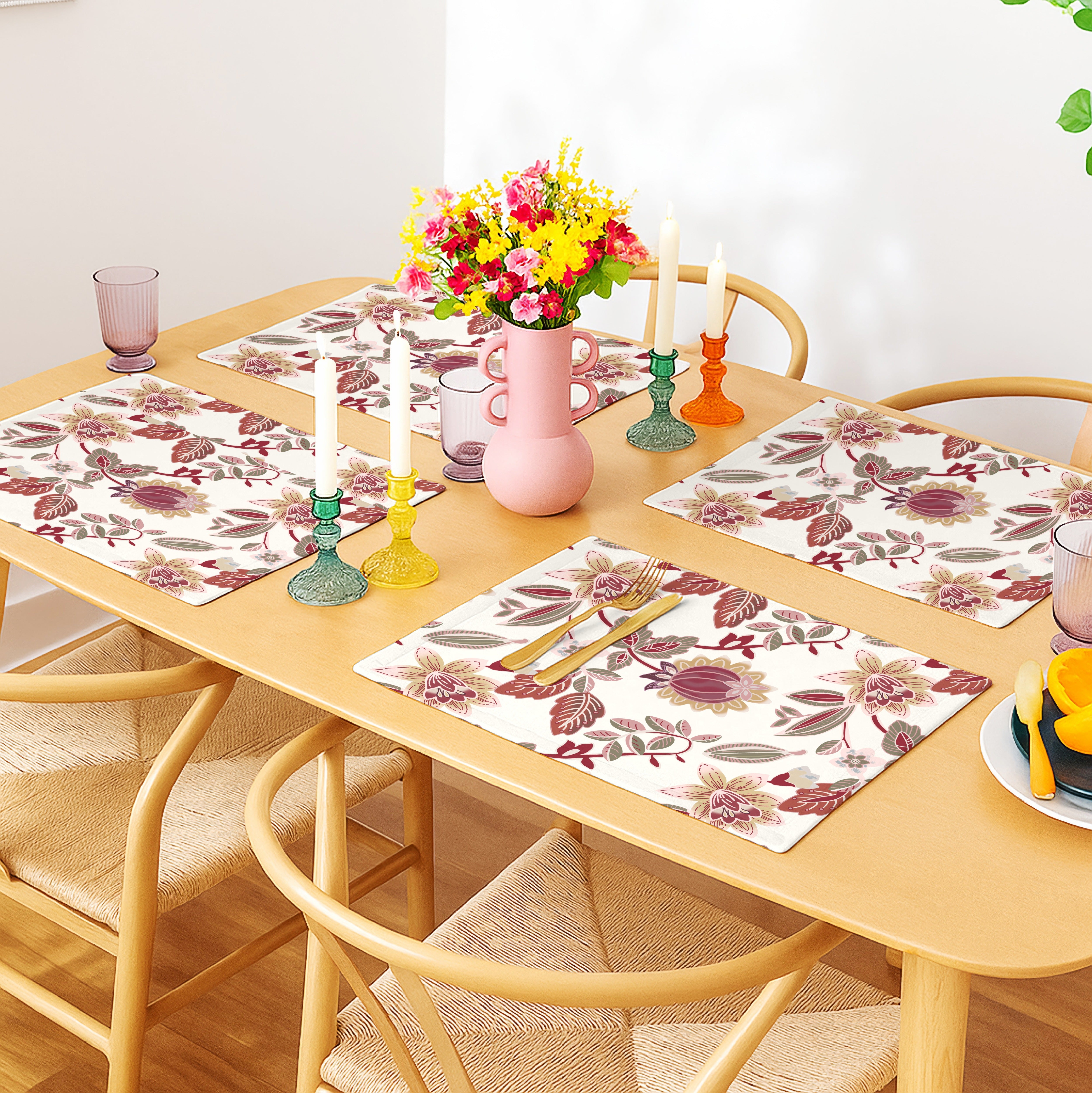 FOXLEY PINK REVERSIBLE PLACEMATS