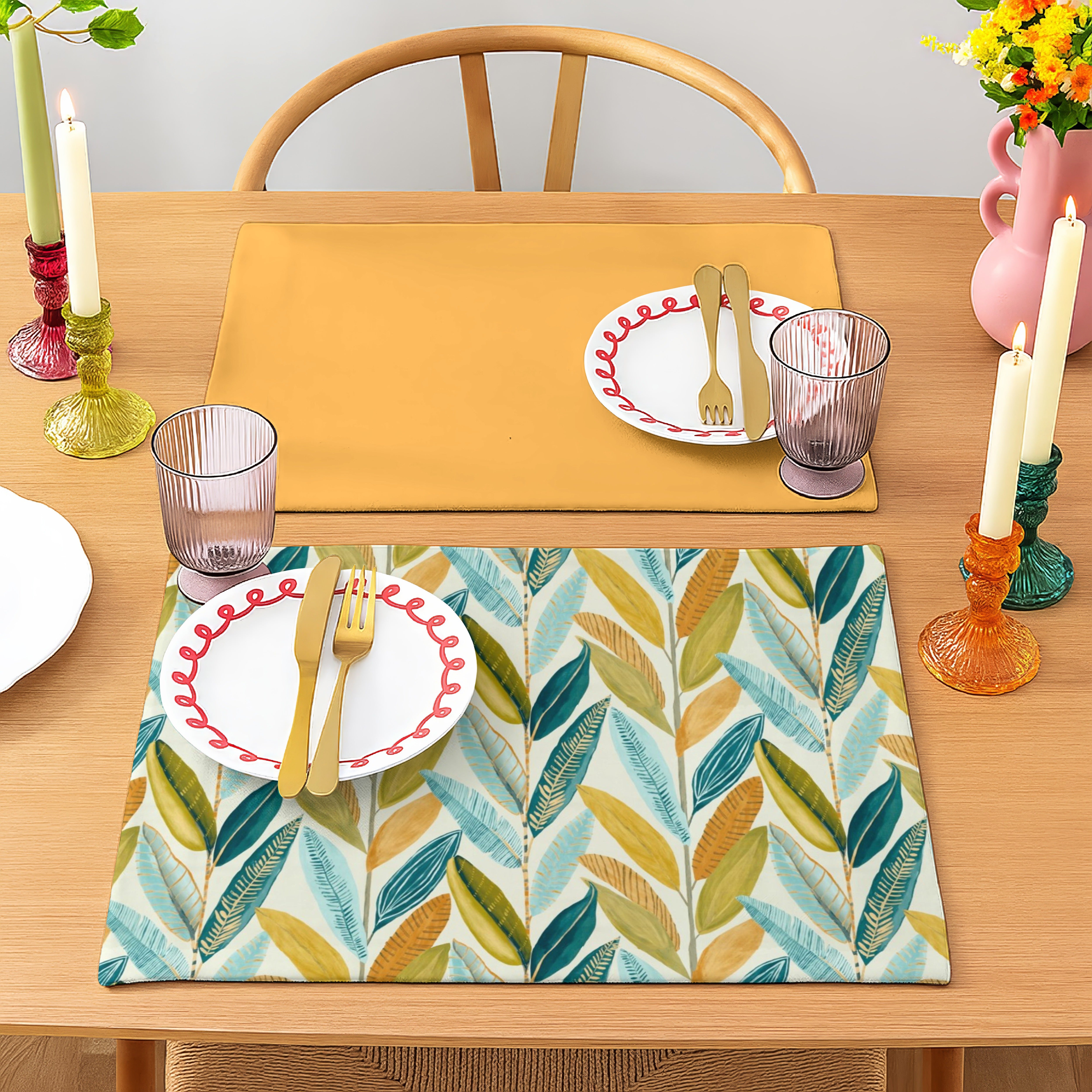 MANDALAY GREEN REVERSIBLE PLACEMATS