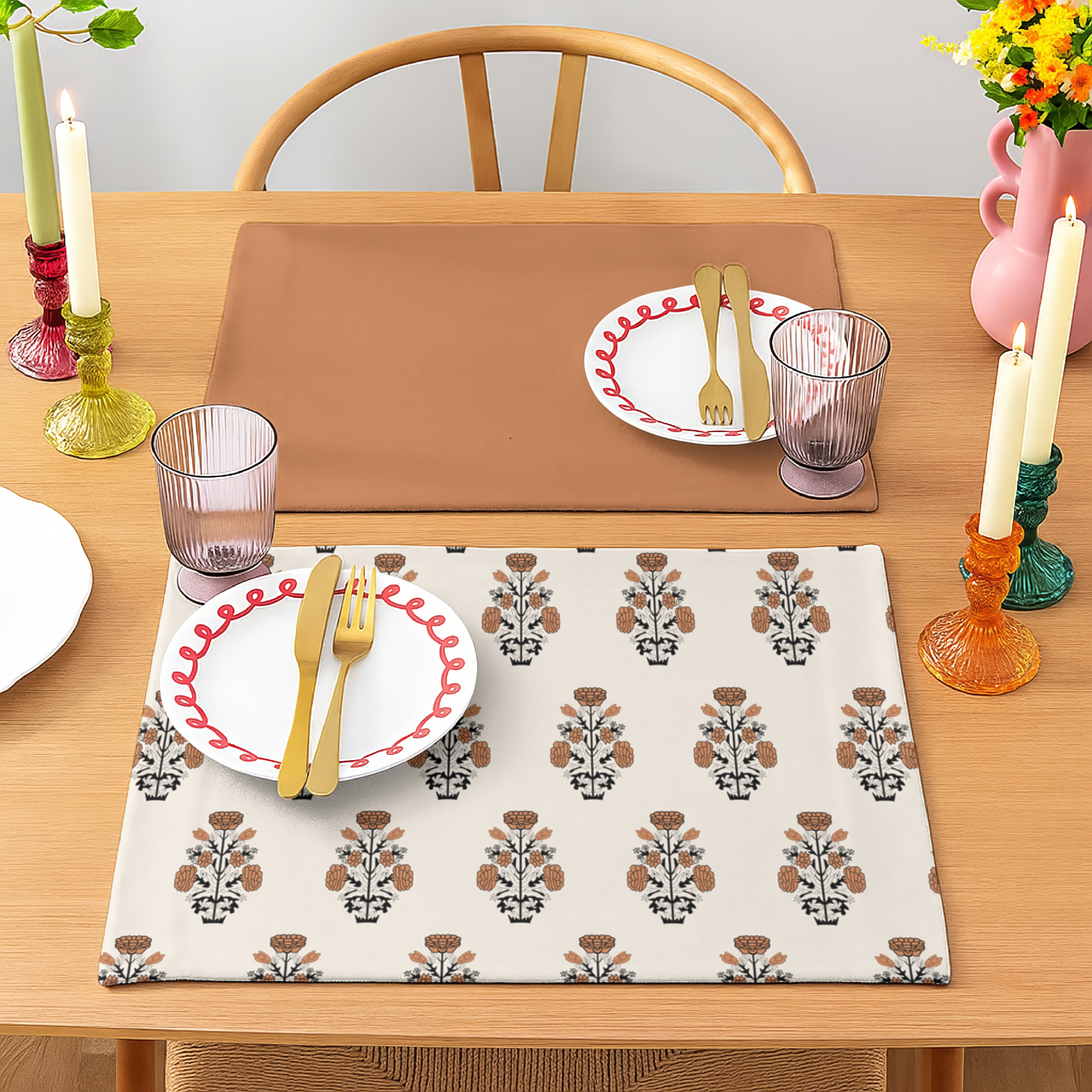 JAIPUR RUST REVERSIBLE PLACEMATS