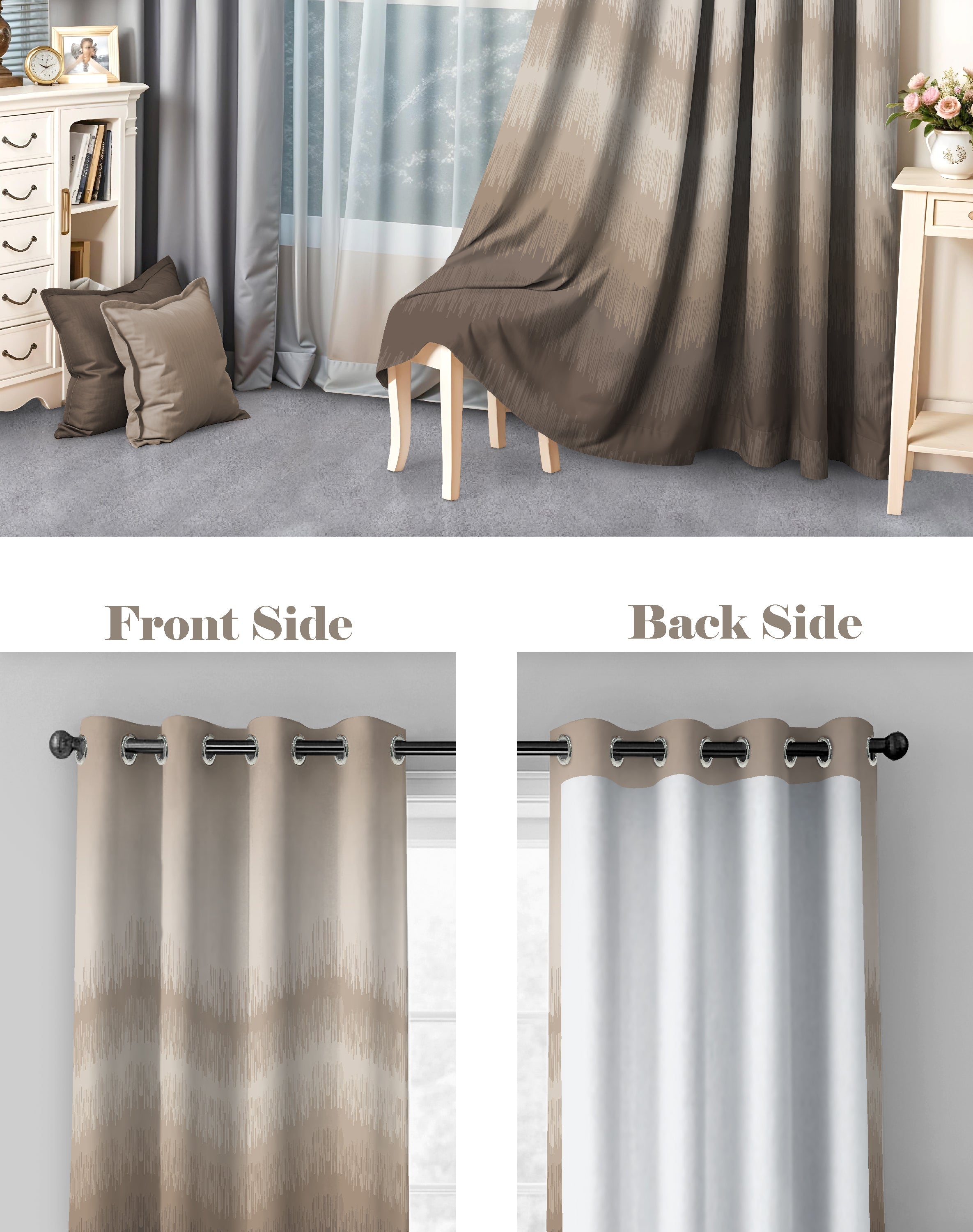 KIVO CHIKU DIGITAL PRINTED BLACKOUT CURTAINS