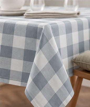SPRING GALLERY BIG CHECK GREY TABLE CLOTH