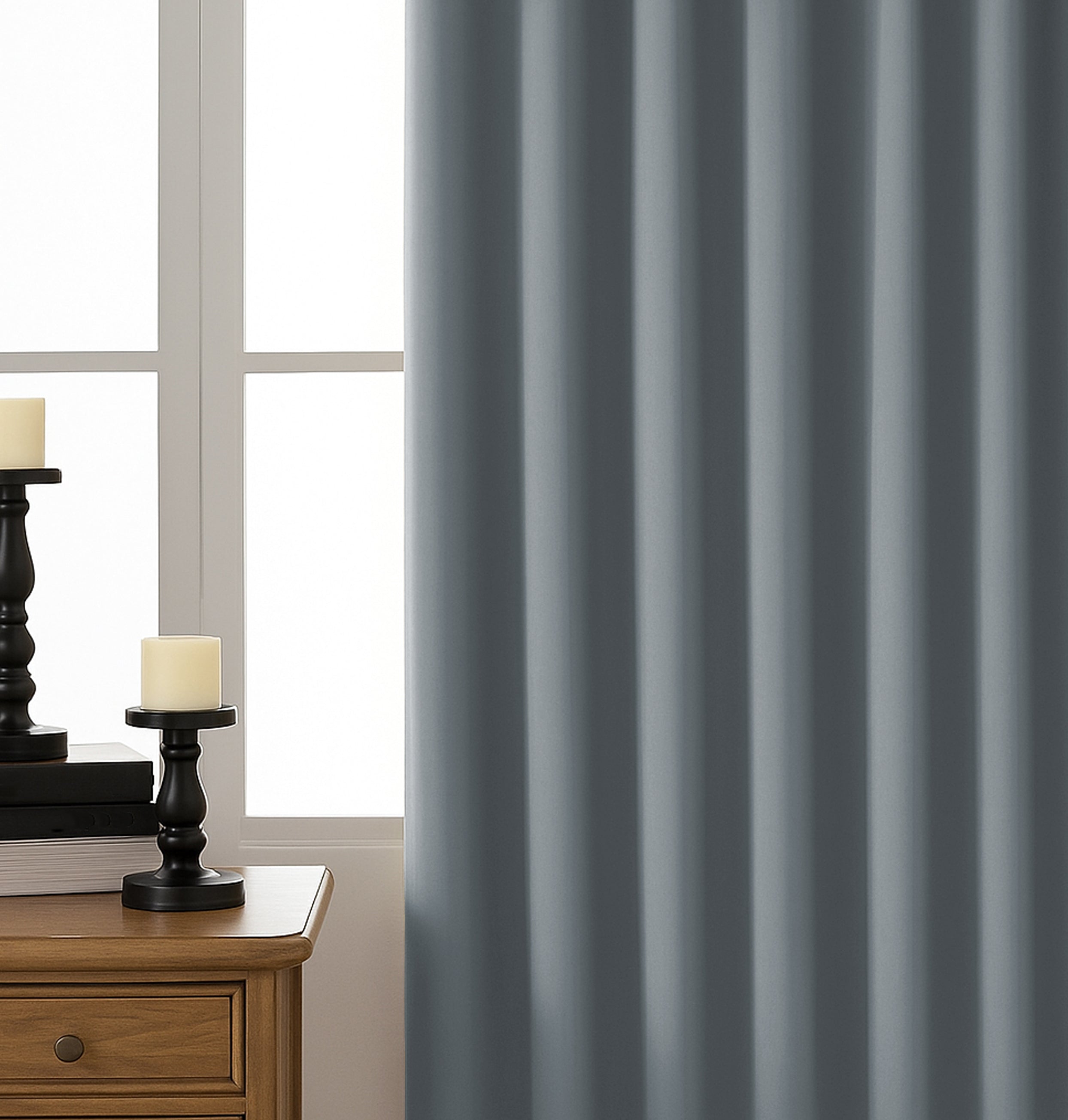 SUNBLOCK GREY BLACKOUT CURTAIN
