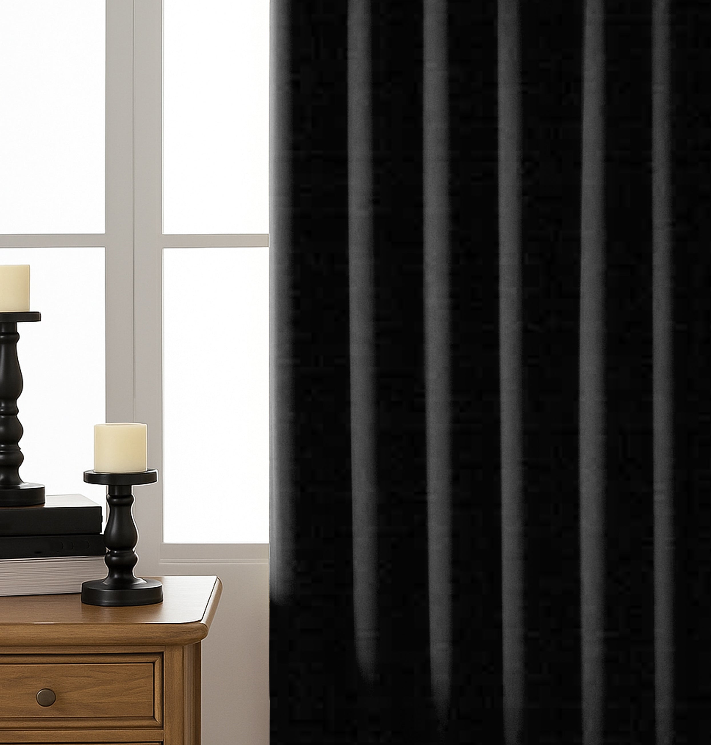 SUNBLOCK BLACK BLACKOUT CURTAIN