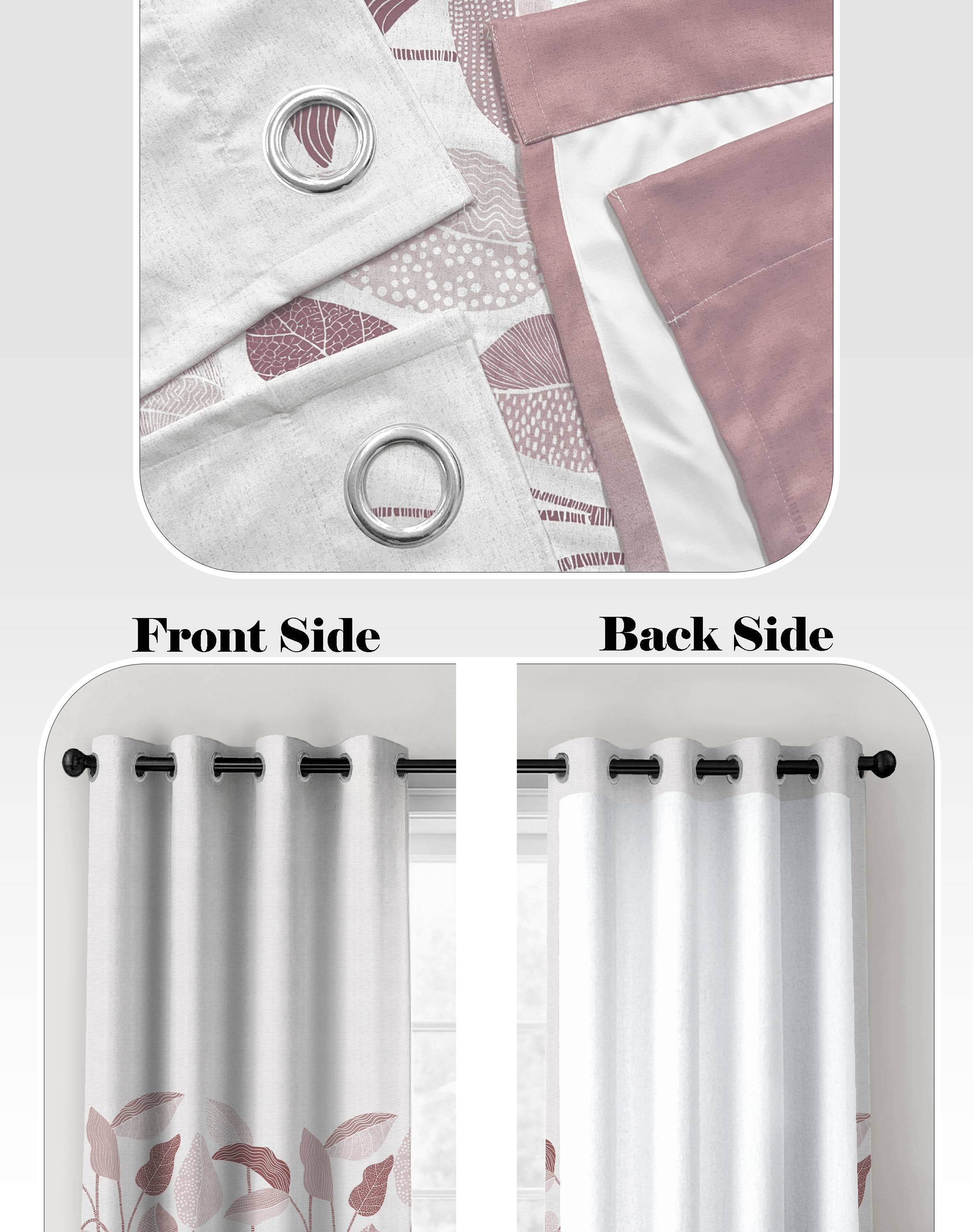 GRACE PEACH PRINTED ROOM DARKENING CURTAIN