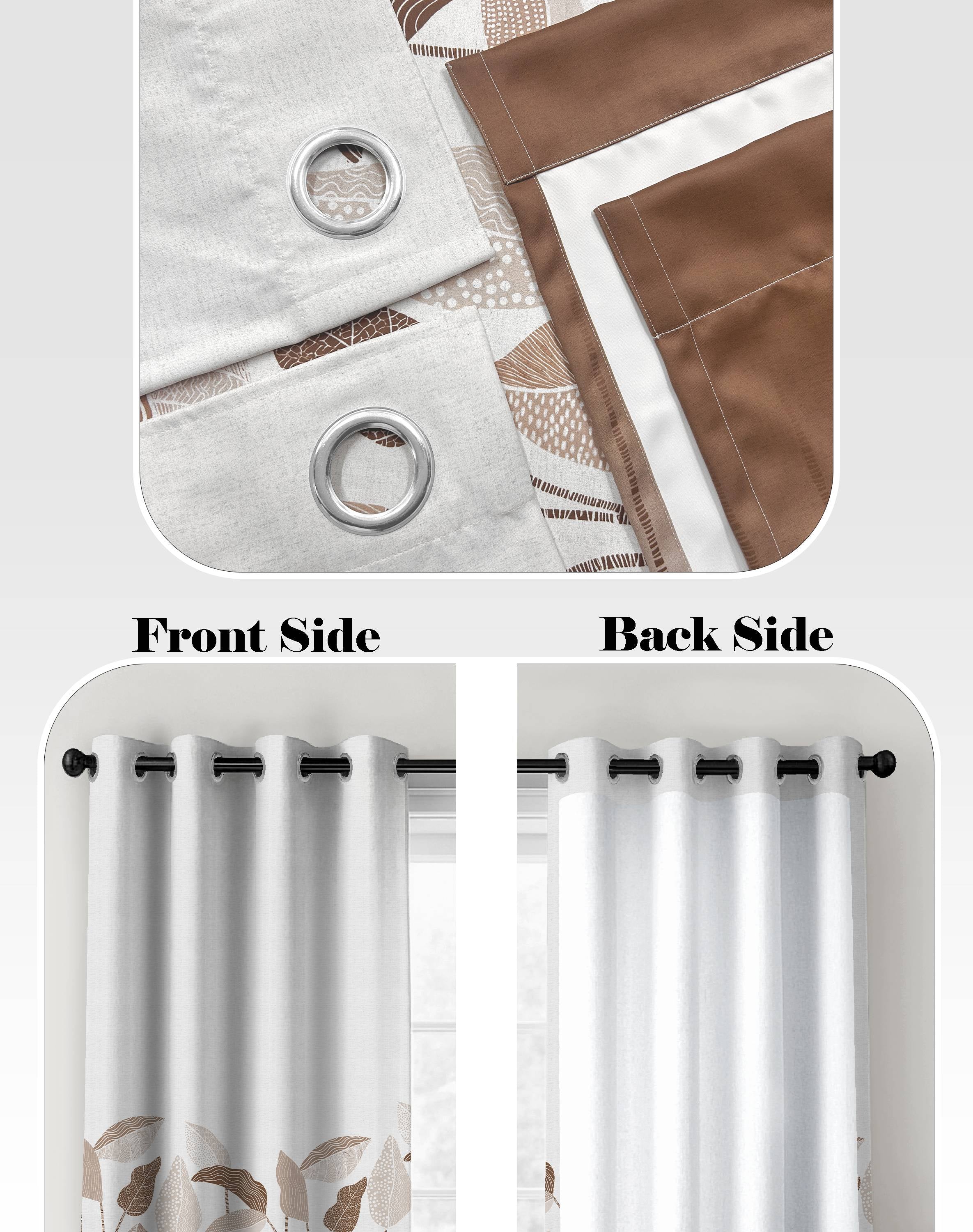 GRACE COFFEE PRINTED ROOM DARKENING CURTAIN