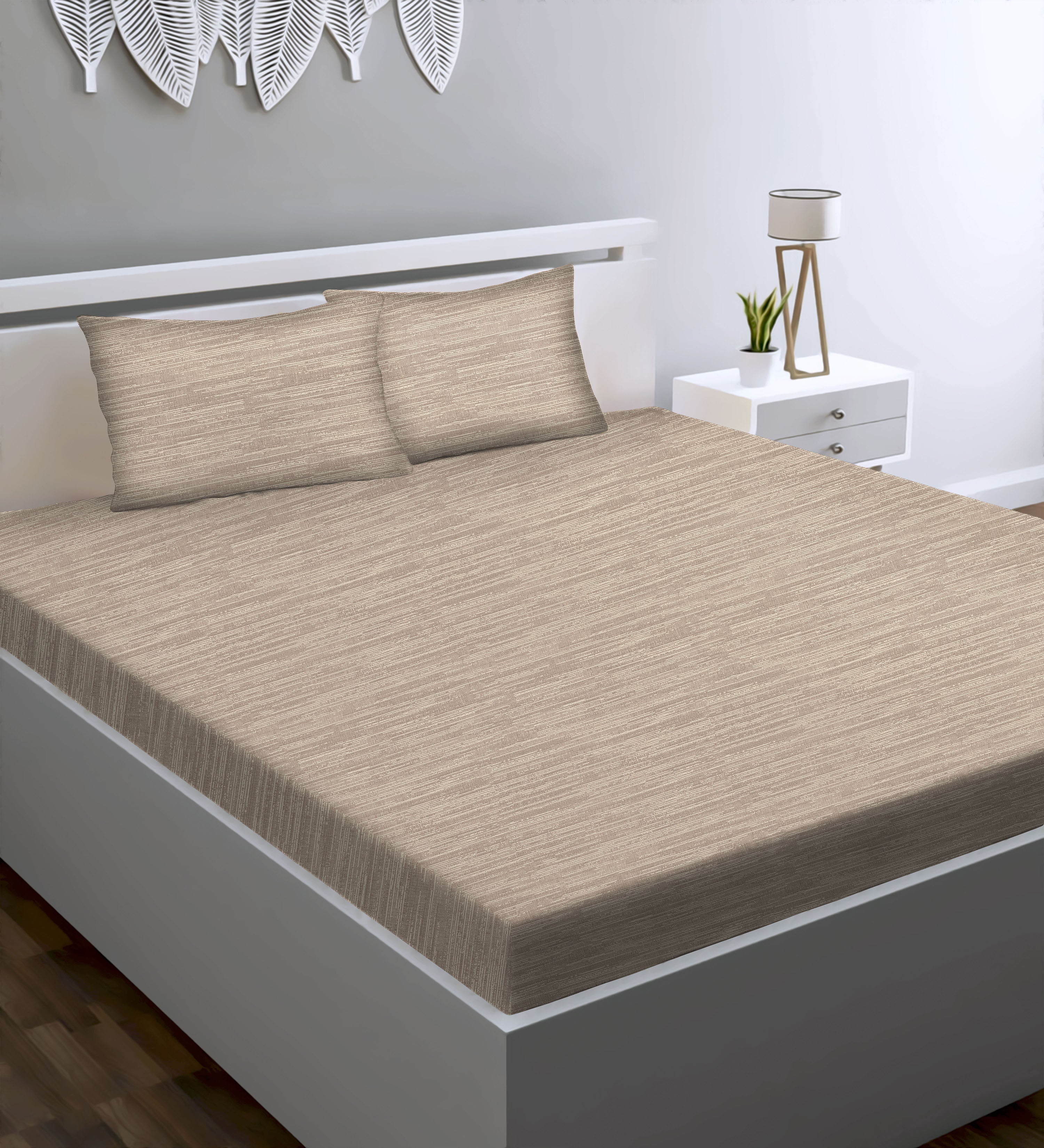 Petra Stone Bedcover for Double Bed with 2 PillowCovers King Size (104" X 90")