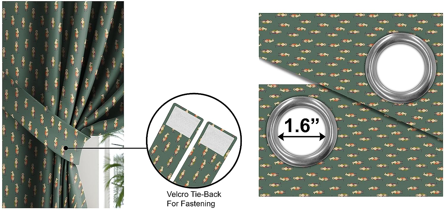 SELTOS L-GREEN BLACKOUT CURTAINS