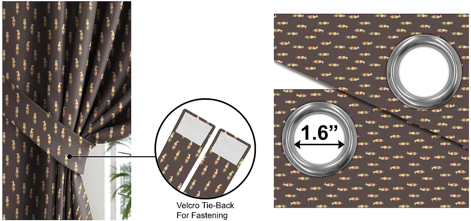 SELTOS BROWN BLACKOUT CURTAINS