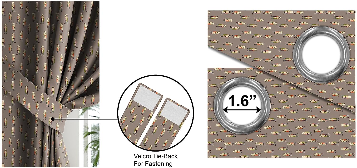 SELTOS L-BROWN BLACKOUT CURTAINS