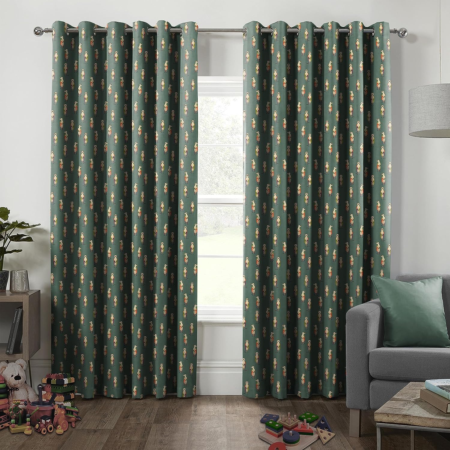 SELTOS L-GREEN BLACKOUT CURTAINS