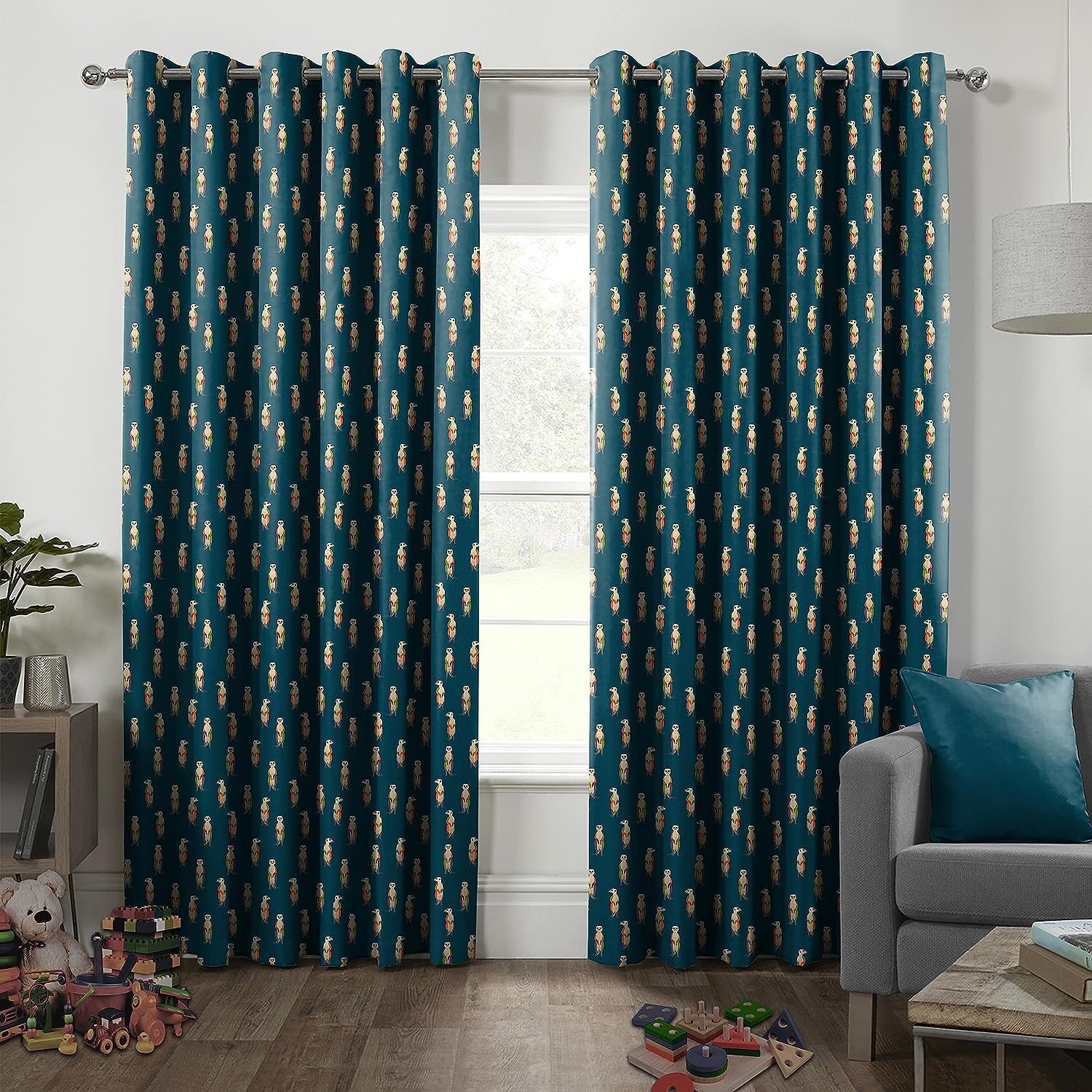 SELTOS TEAL BLACKOUT CURTAINS