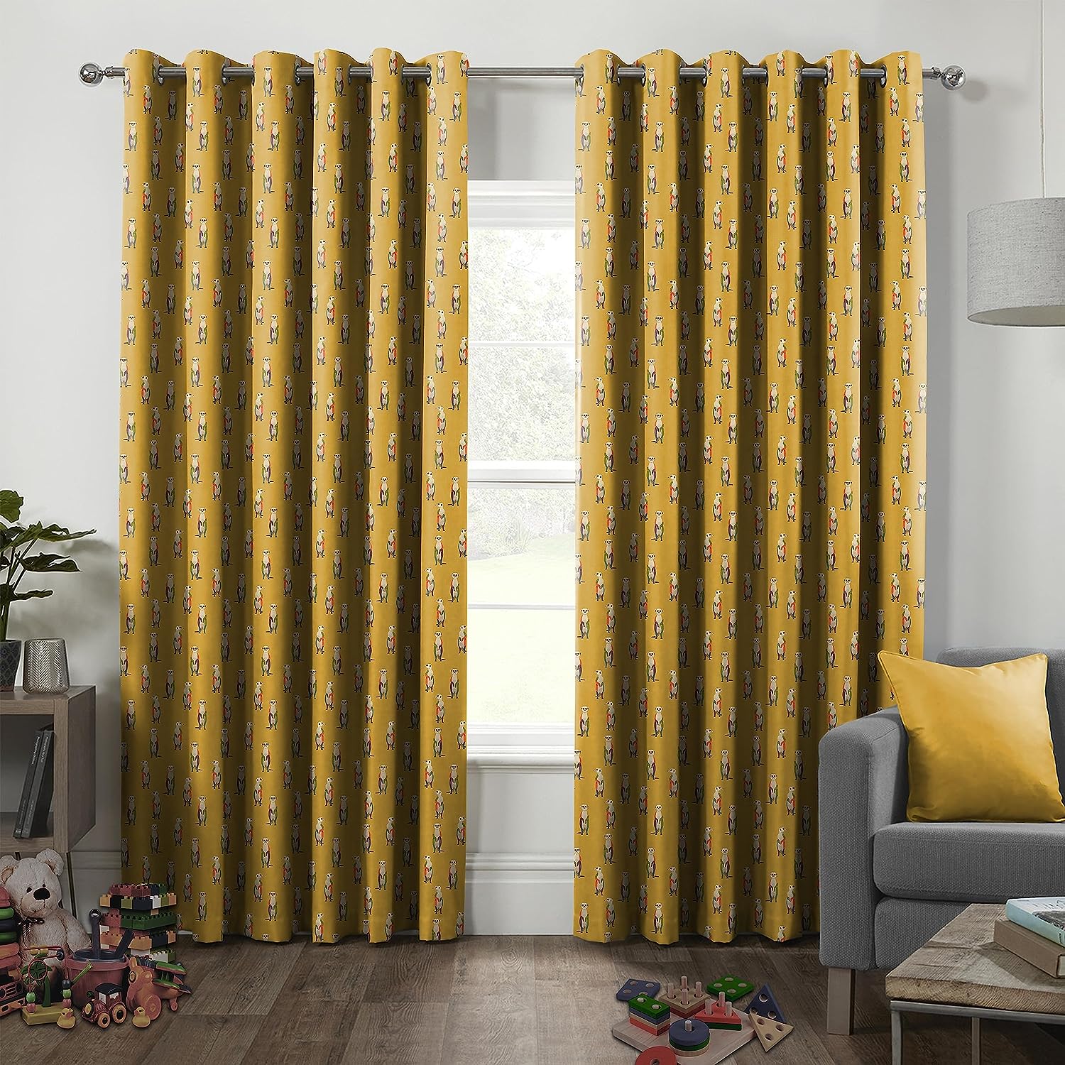 SELTOS YELLOW BLACKOUT CURTAINS