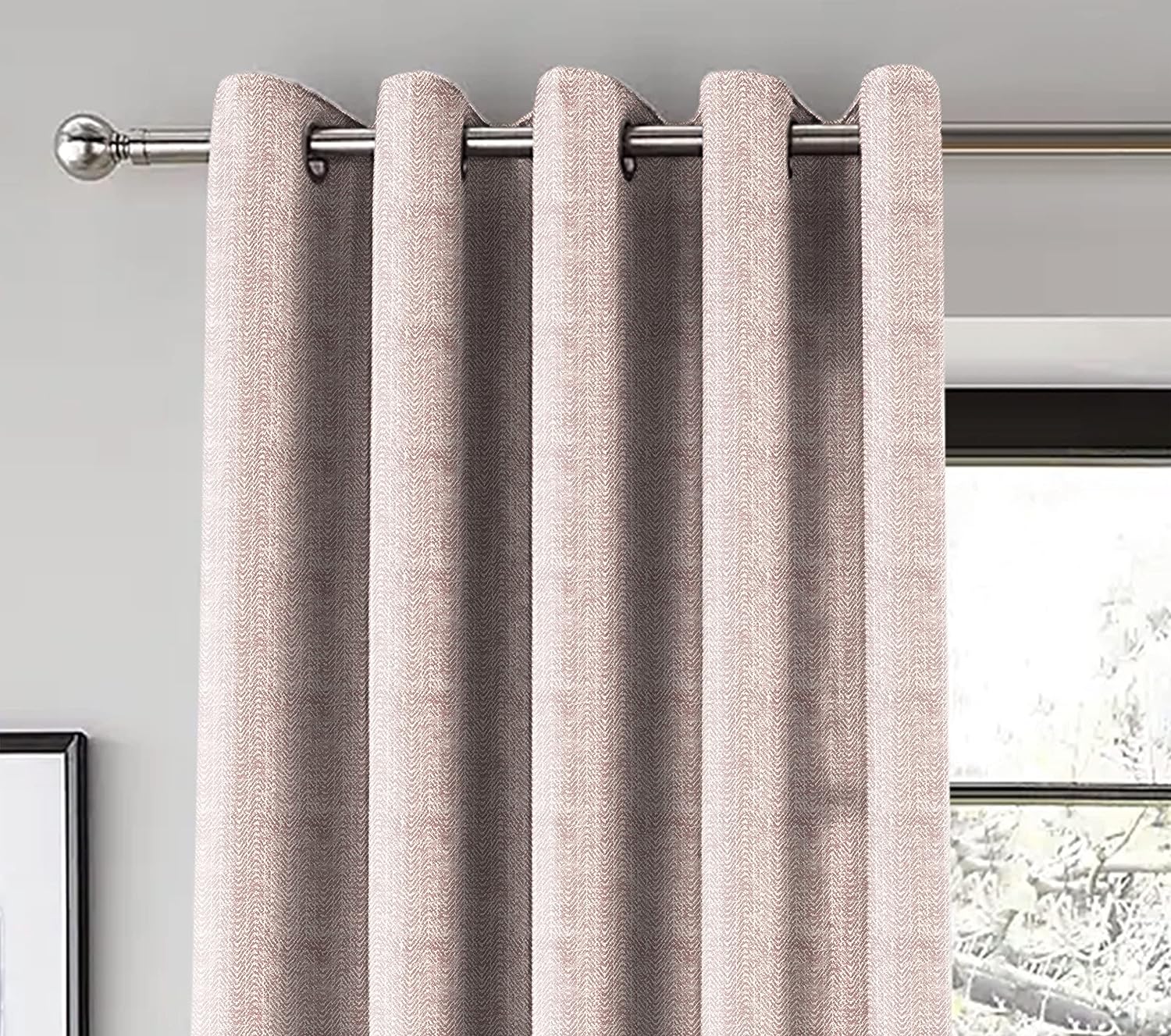 TURIN BABY PINK BLACKOUT CURTAIN