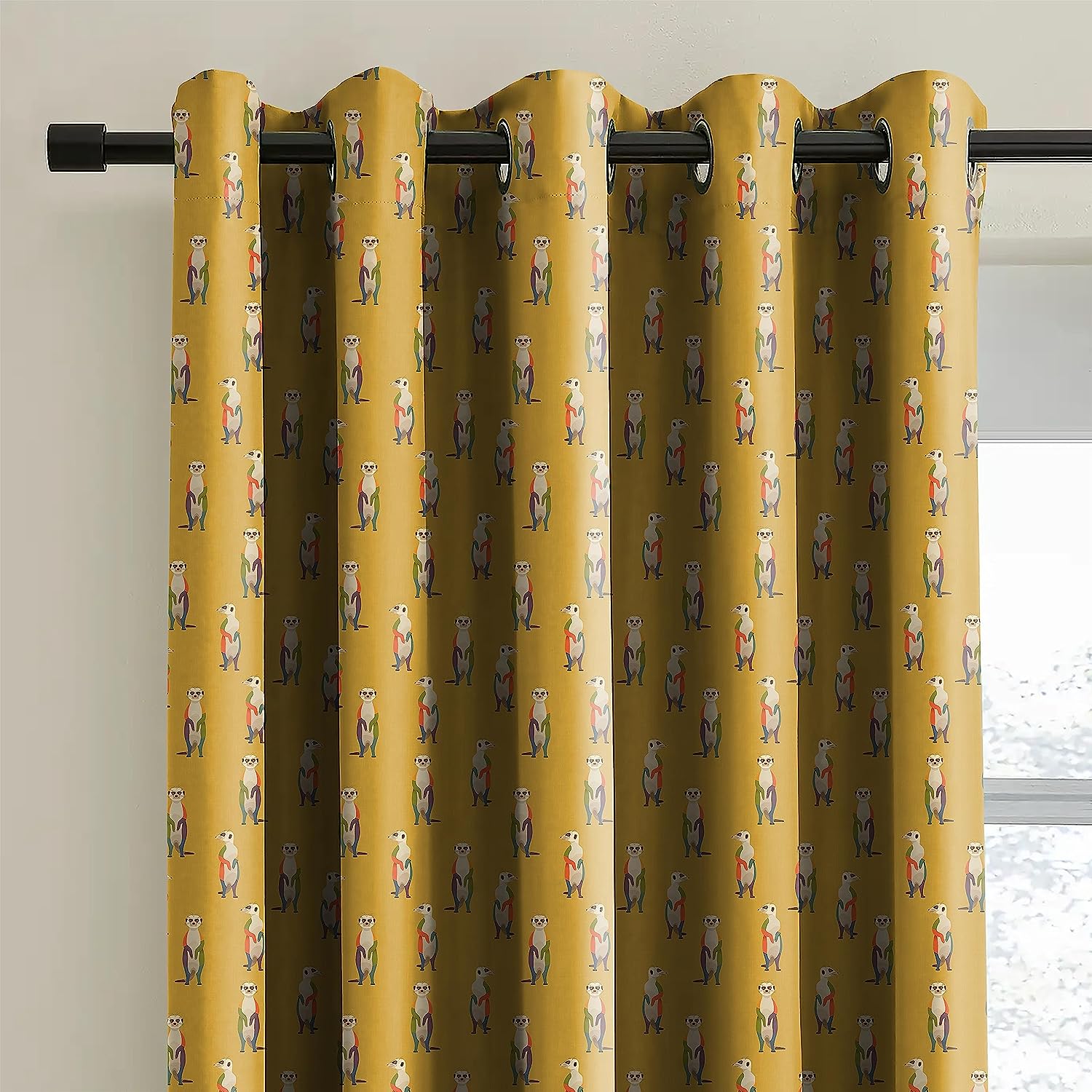 SELTOS YELLOW BLACKOUT CURTAINS