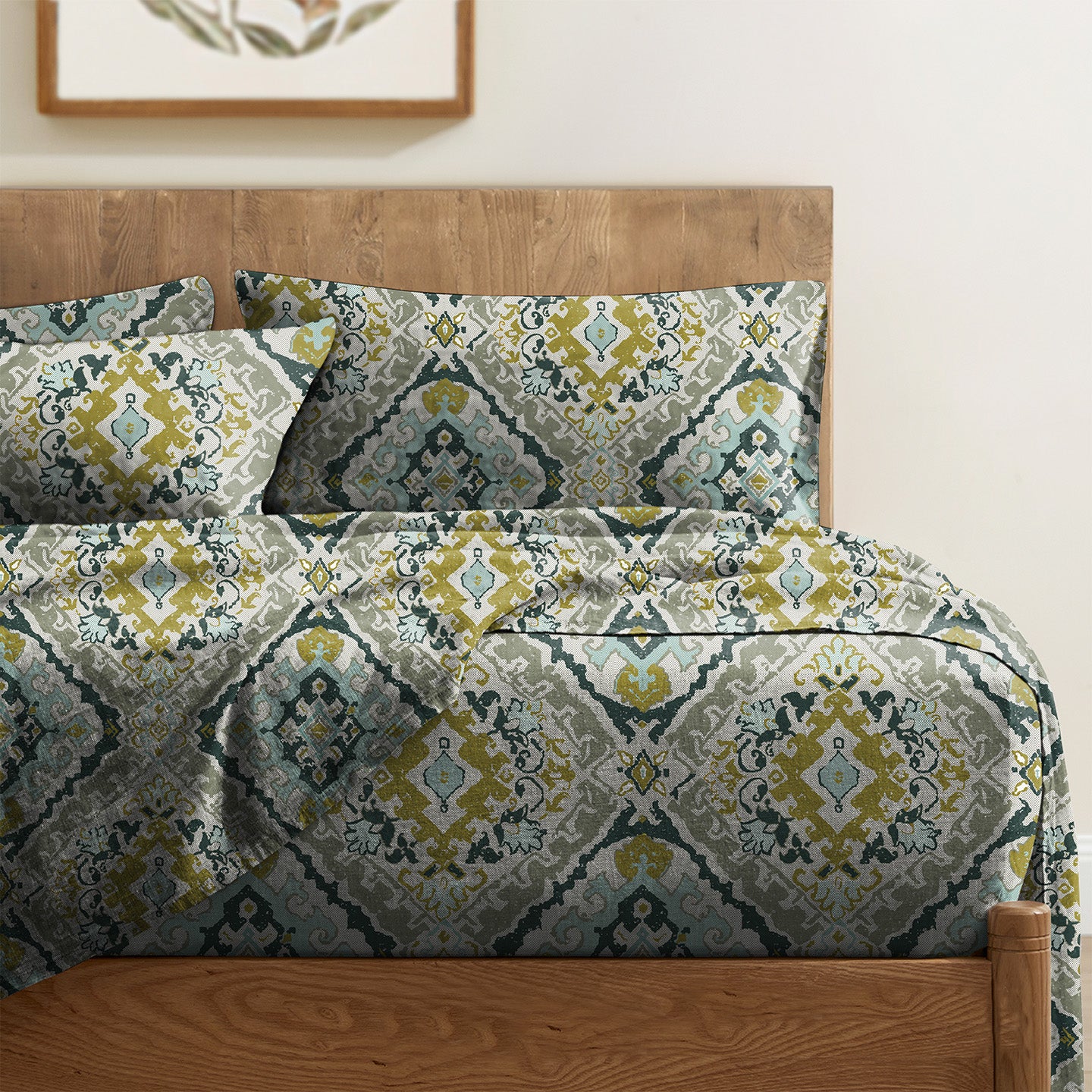 MOROCCO ABYSS BEDSHEET FOR DOUBLE BED WITH 2 PILLOWCOVERS SIZE (104" X 90")
