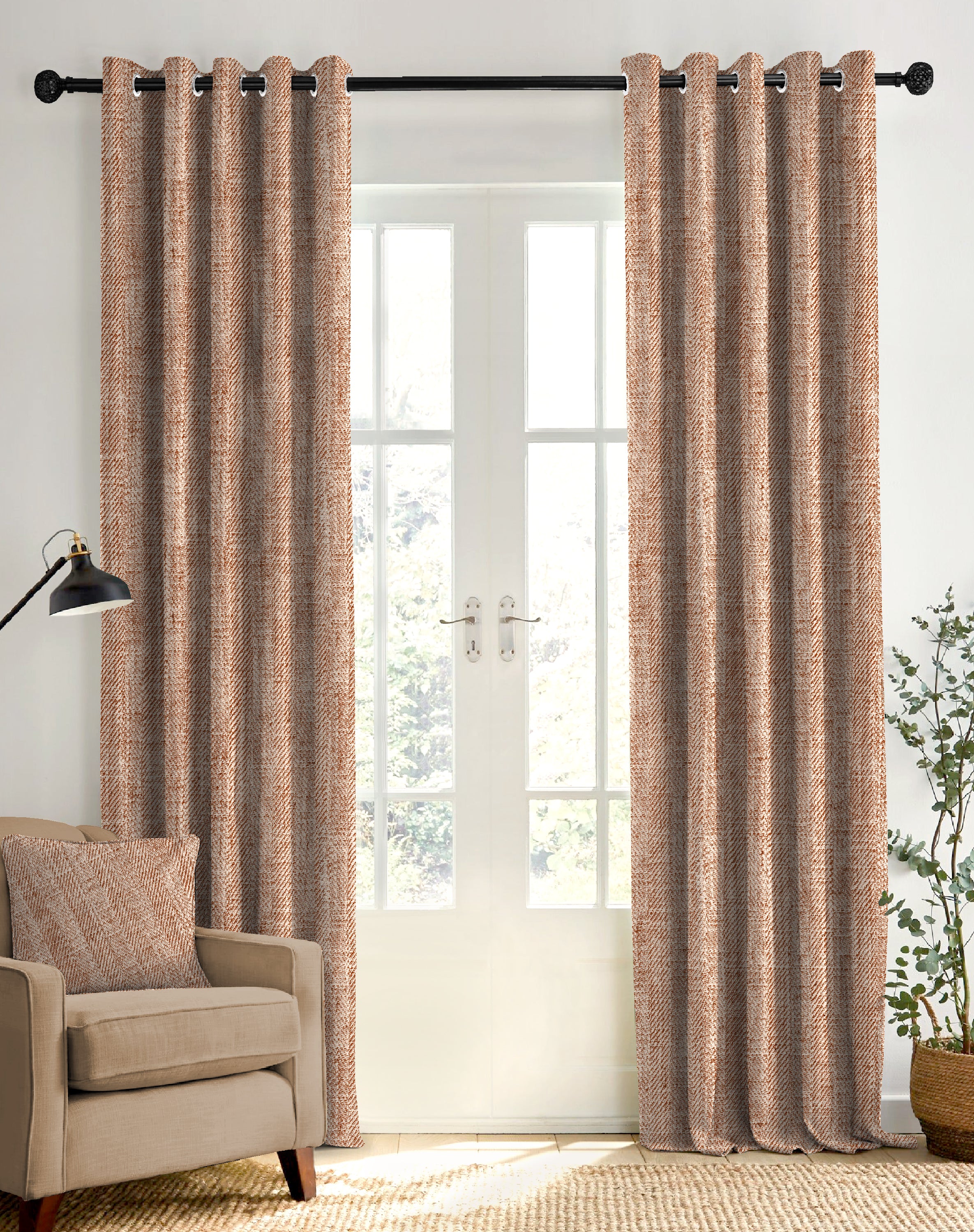 TEXTURA CLAY DIGITAL PRINTED BLACKOUT CURTAINS